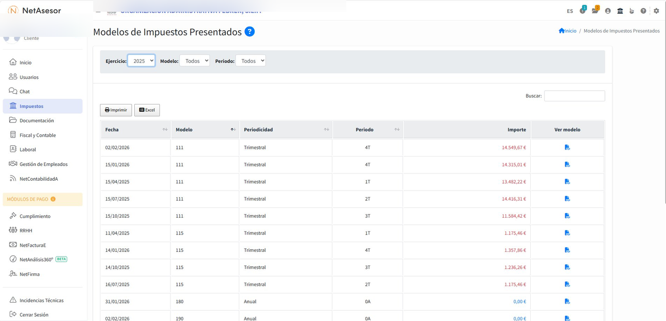 Modelos de Impuestos